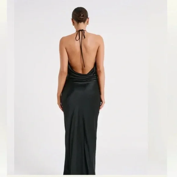 Meshki Black Sleeveless Halter Gown - Wedding Guest / Bridesmaid - Picture 4 of 7